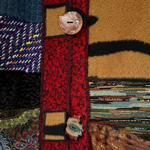 Ali Miles Multicolor Patchwork Women's Coat - Picture 2 of 5